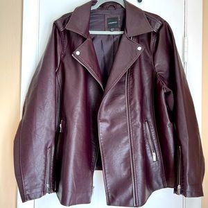 Lane Bryant Leather Jacket Brown 26/28 - item #42